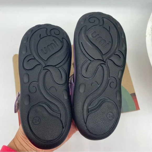 umi Marnie Mary Jane (Toddler),Purple leather size 24 EU or 8M NEW - Picture 2 of 3